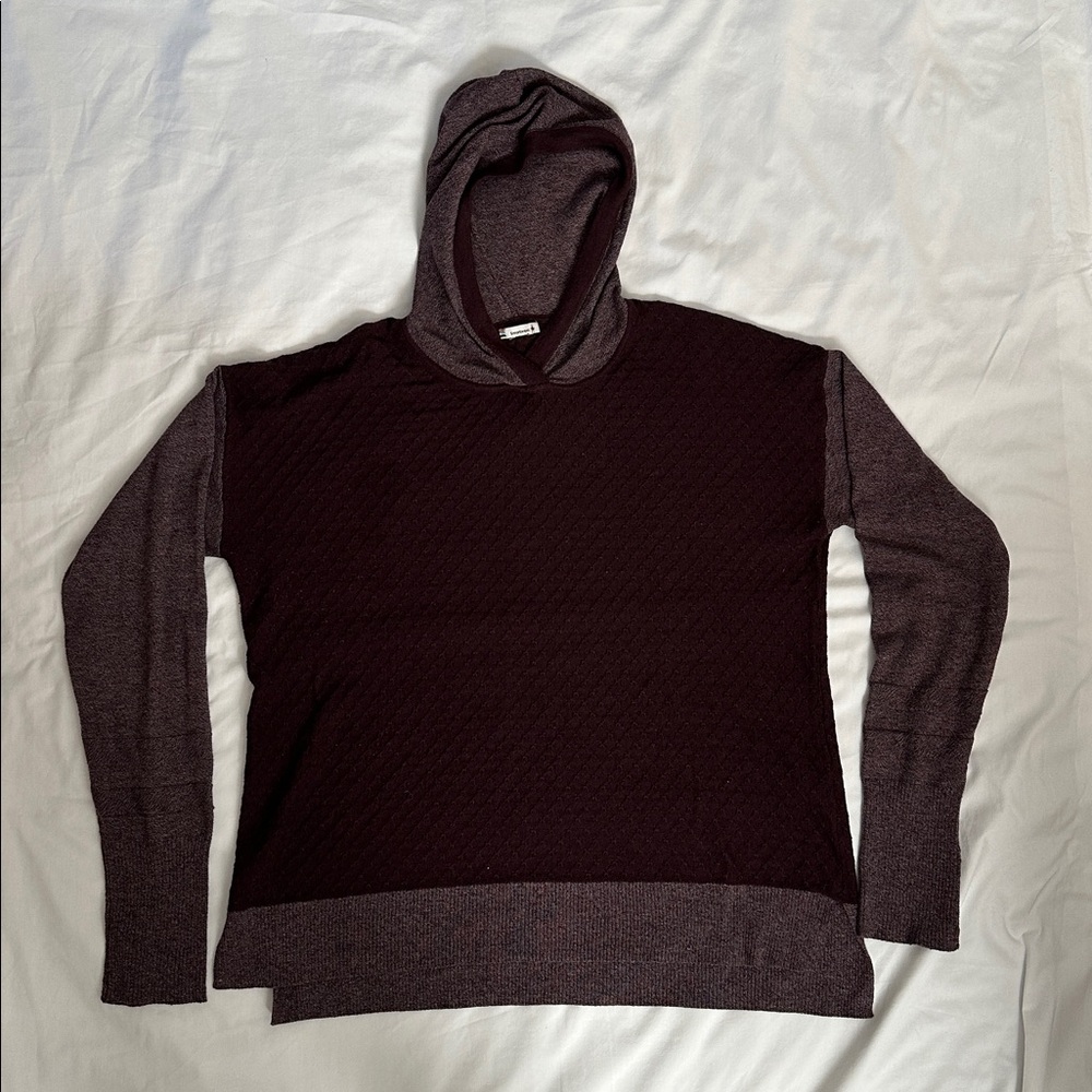 Smartwool Shadow Pine Hoodie Sweater Women's XL Purple Wool Blend